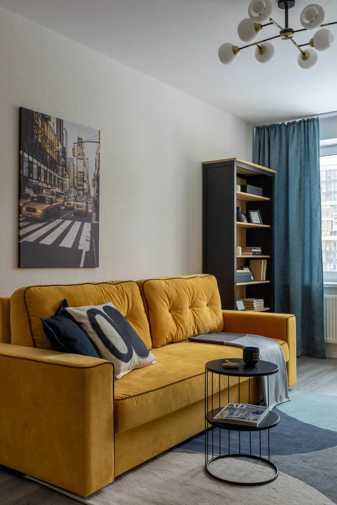 Foto: en estilo moderno, decoración de interiores, apartamento, San Petersburgo, 1 habitación, hasta 40 metros, Natalia Bocina – foto en nuestro sitio web