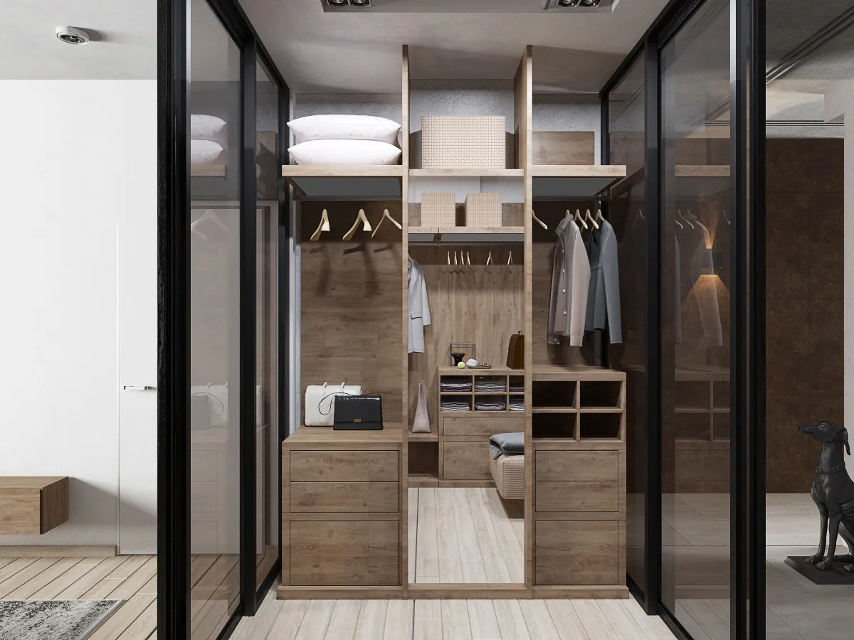 图片:loft风格衣帽间,技巧,指南,Studio 3.14,Oksana Tsymbalova,Quadro Room,LINES,EDDS,Zi-Design – 我们网站上的照片