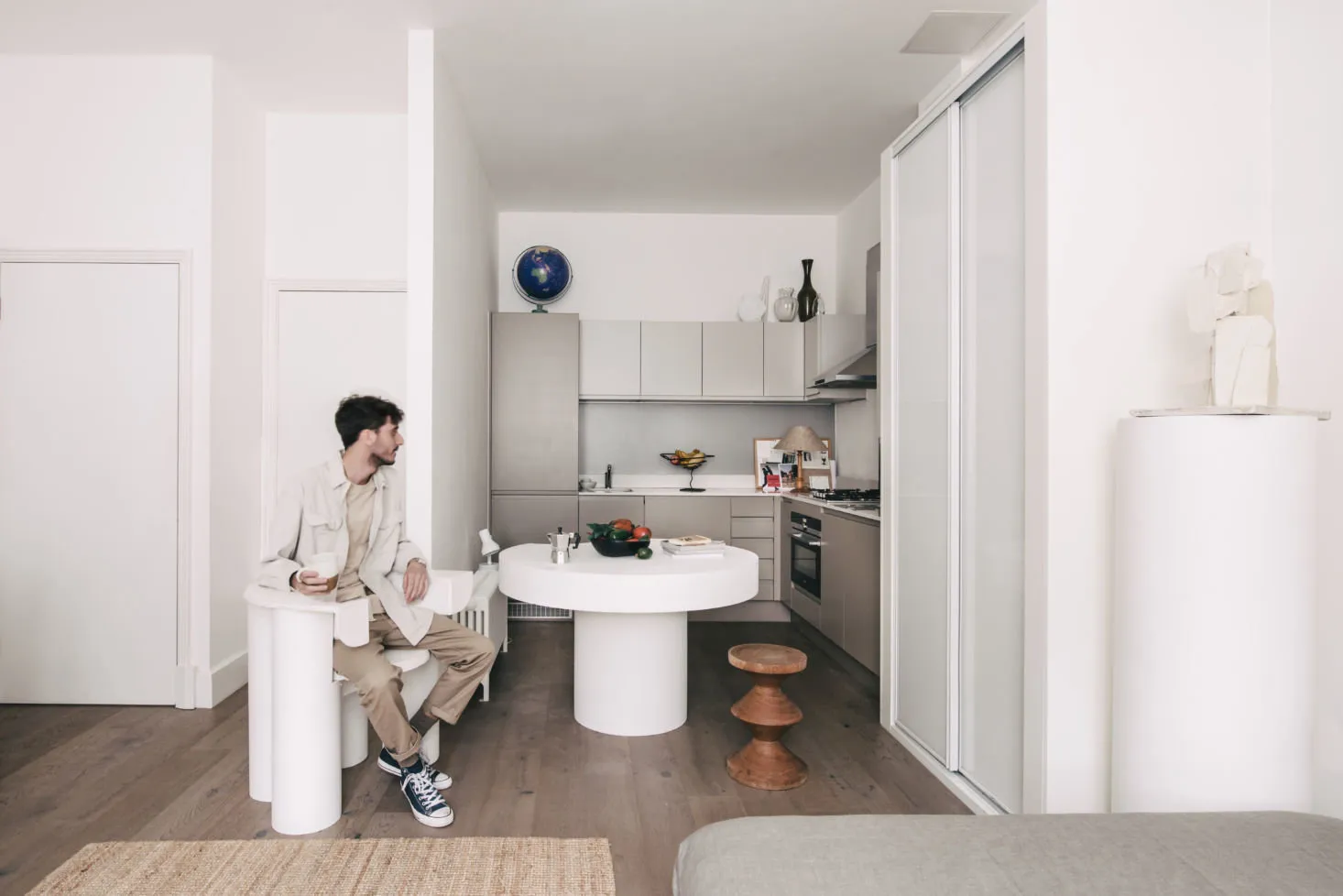 照片：现代风格，室内装饰，公寓，白色，极简主义，40平方米以下 – 照片来自我们网站