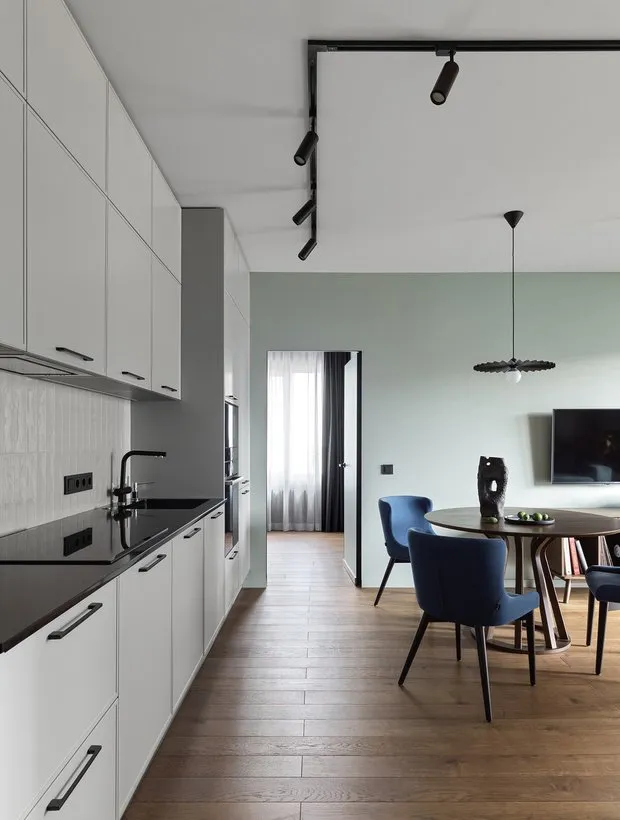 Foto: estilo moderno, apartamento, minimalismo, proyecto de la semana, San Petersburgo, edificio monolítico, 3 habitaciones, 60-90 metros, Svetlana Mamaenko – foto en nuestro sitio web