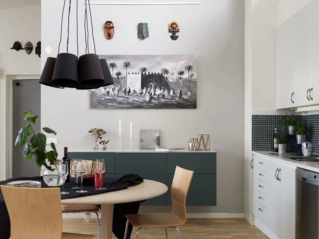 Photo: in style, Scandinavian, Modern, Apartment, Tips, White, Grey, Blue, 3 rooms, 40-60 sqm – photo on our website