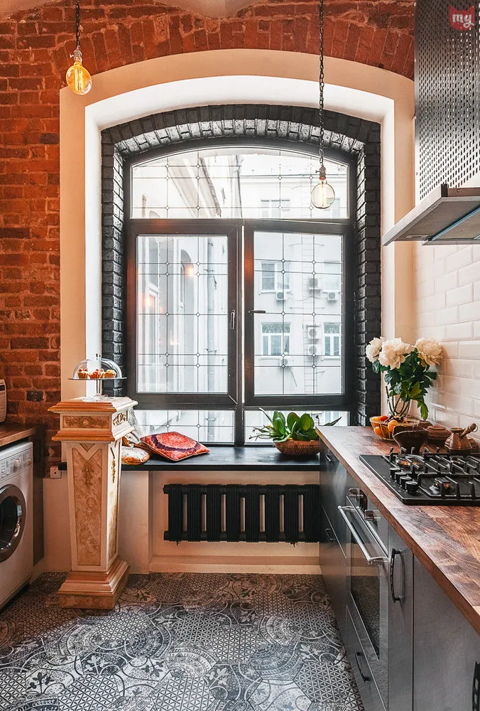 Fotografie: Küche und Esszimmer im Eclectischen Stil, Fensterbrett, Guide, Rustem Urazmetov, „Gemütliche Wohnung“, wie man das Fensterbrett nutzt, Natalia Preobrazhenskaya, Irina Legotkina, Irina Chistjakova, Ruhezone am Fensterbrett, Ksenia Strekoza, Anna Pawlowskaja, ToTaste Studio, Marina Zhukova, Alexander Arngoltd – Foto auf unserer Website