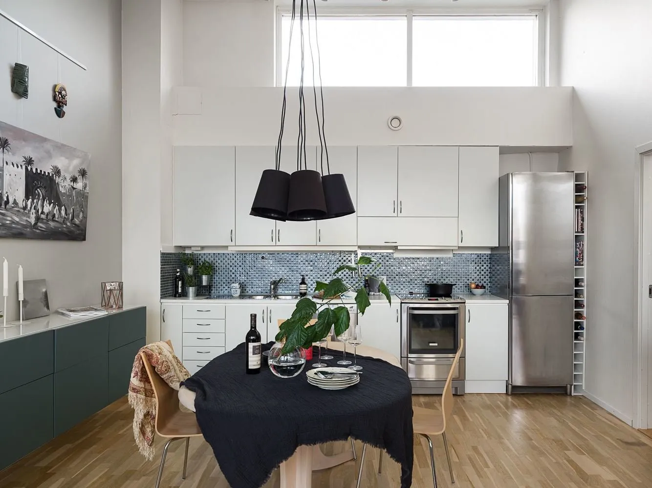 Photo: in style, Scandinavian, Modern, Apartment, Tips, White, Grey, Blue, 3 rooms, 40-60 sqm – photo on our website