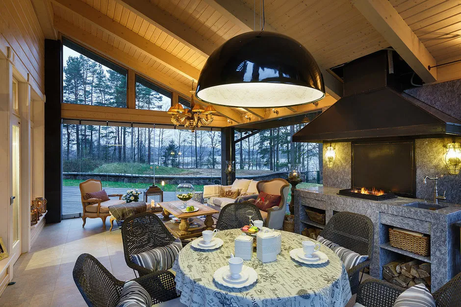 Photo: Kitchen and dining room in Eco style, House, Tips, Dacha, Townhouse – photo on our website