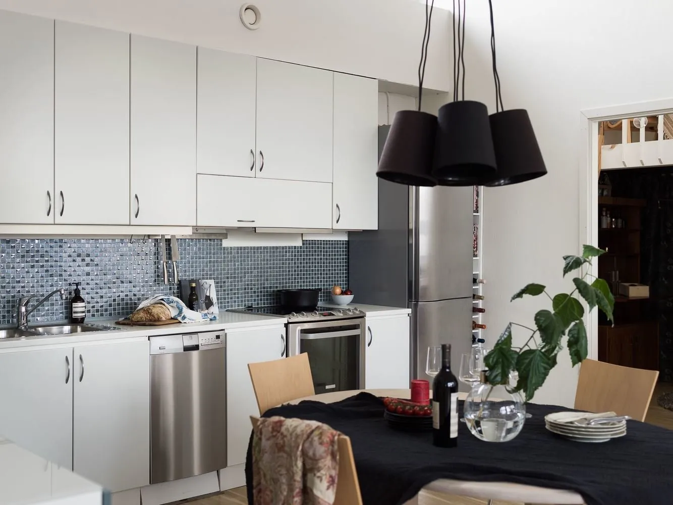 Photo: in style, Scandinavian, Modern, Apartment, Tips, White, Grey, Blue, 3 rooms, 40-60 sqm – photo on our website