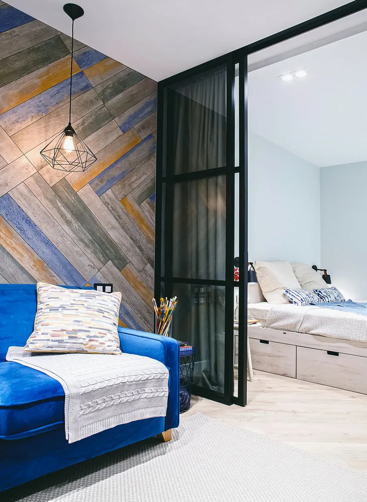 Foto: en estilo , Apartamento, Estudio, Planos, Consejos, 1 habitación, hasta 40 metros, dormitorio en una habitación – foto en nuestro sitio web