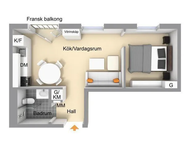 Photo: Floor plans in Scandinavian style, Apartment, Sweden, Tips, Stockholm, 2 rooms, up to 40 sq.m – photo on our website