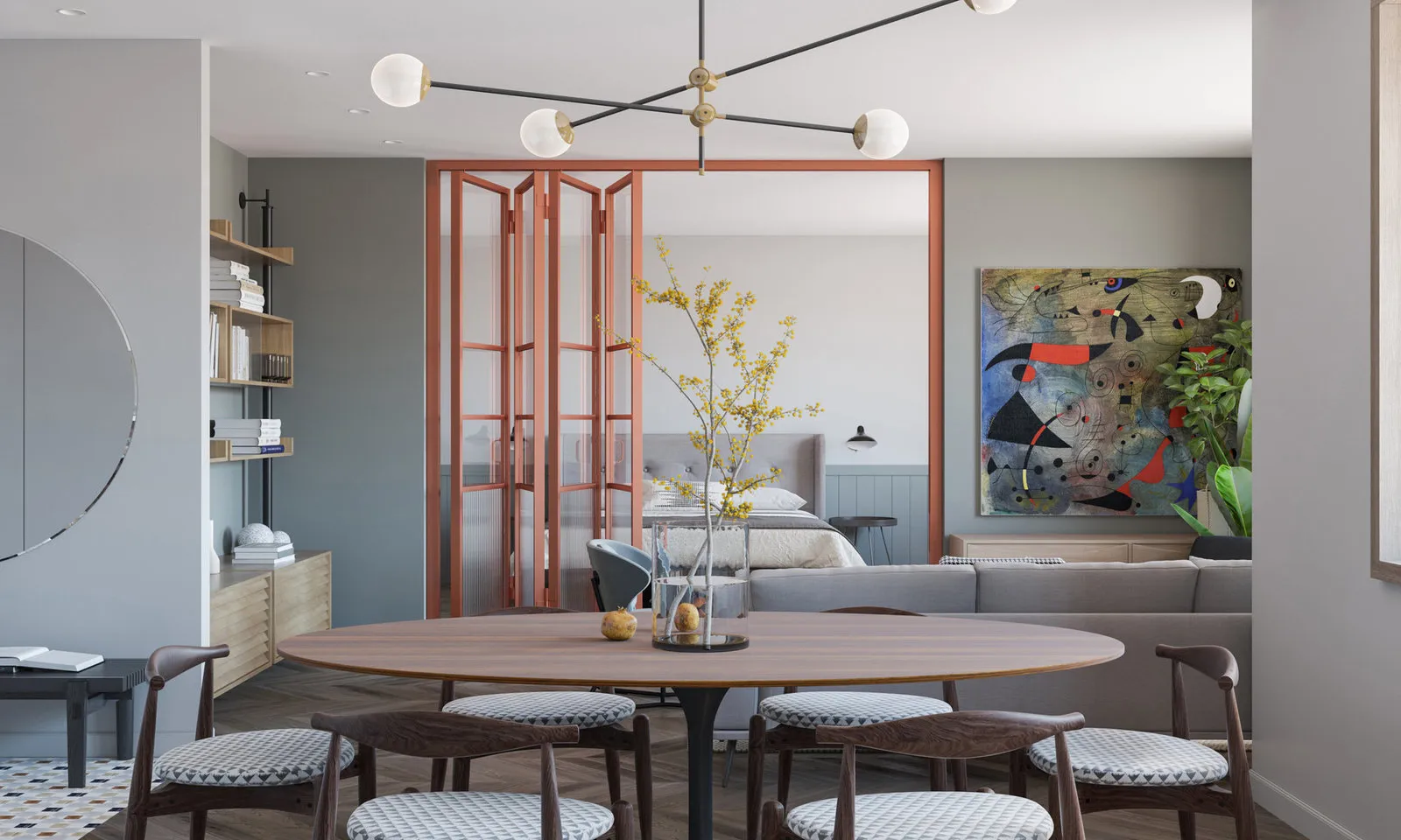 Photo: Kitchen and dining room in Modern style, Partitions, Guide, Koshka Interiors, gypsum board partition, Glass partition, OM Design, Insomnia, CENS architects, studio 'Enigma', Marina Svetlova, Forma Dom, panel partition in bedroom – photo on our website