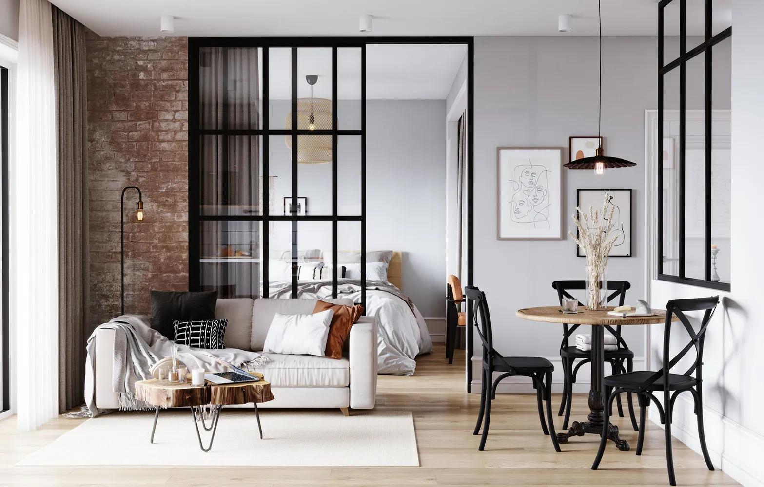 照片：北欧风格厨房与餐厅，室内装饰，OM设计，Tvoy设计师，S&T建筑师，Aiya设计，OBI，OBI，Studio 20:18，Oh, BOY! INTERIORS – 我们网站上的照片