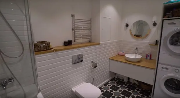 照片：北欧风格，浴室，厨房与餐厅，儿童房，卧室，衣柜，实景翻新，3个房间 – 我们网站上的照片