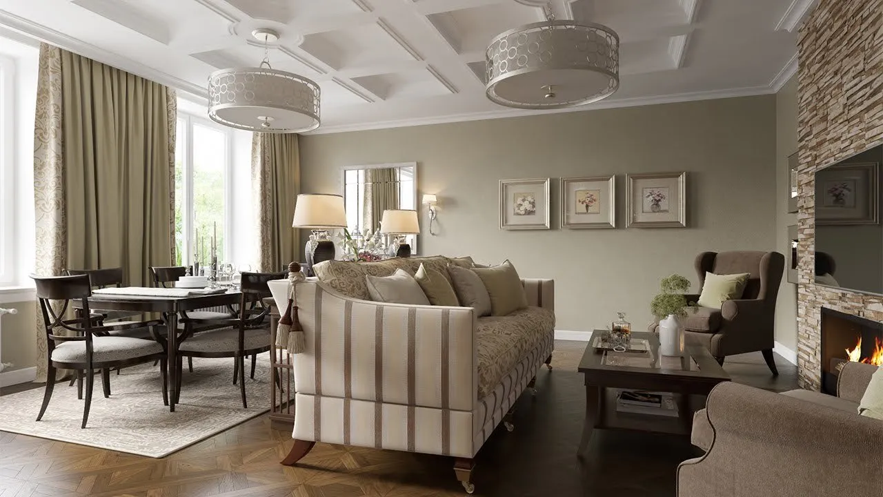 照片：古典风格客厅，技巧——我们网站上的照片