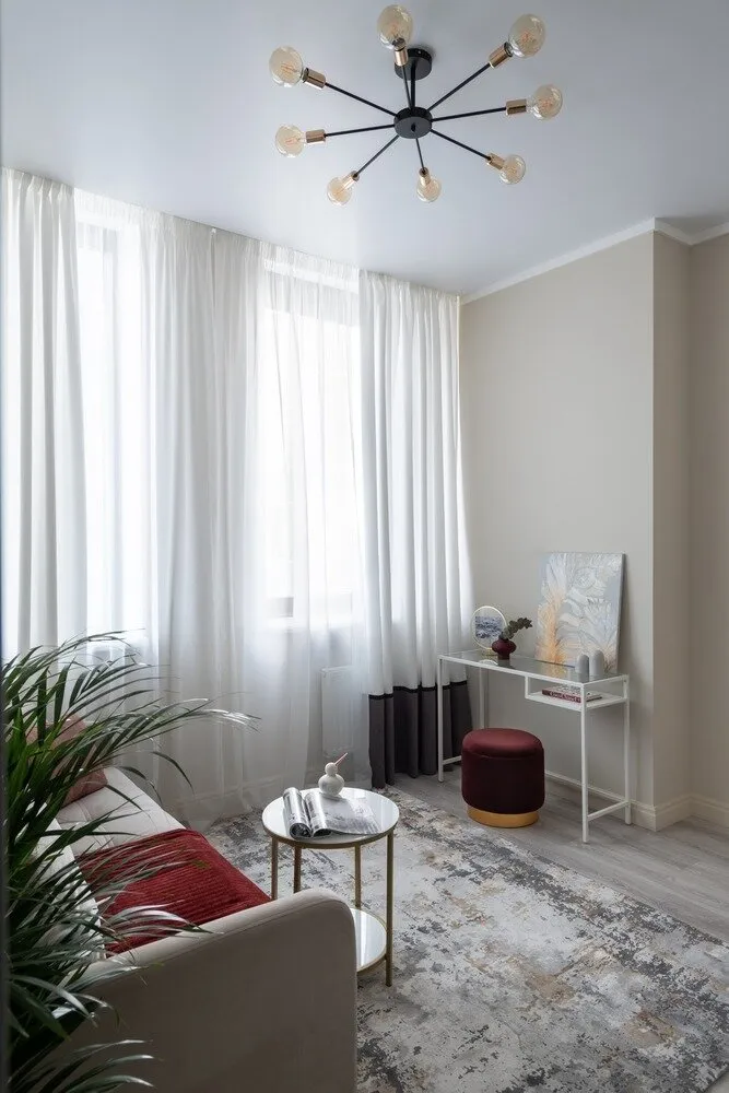 Foto: Sala de estar en estilo moderno, Apartamento, Proyecto de la Semana, Moscú, 40-60 m², Anastasia Lappo, Lappo.Interiors – foto en nuestro sitio web