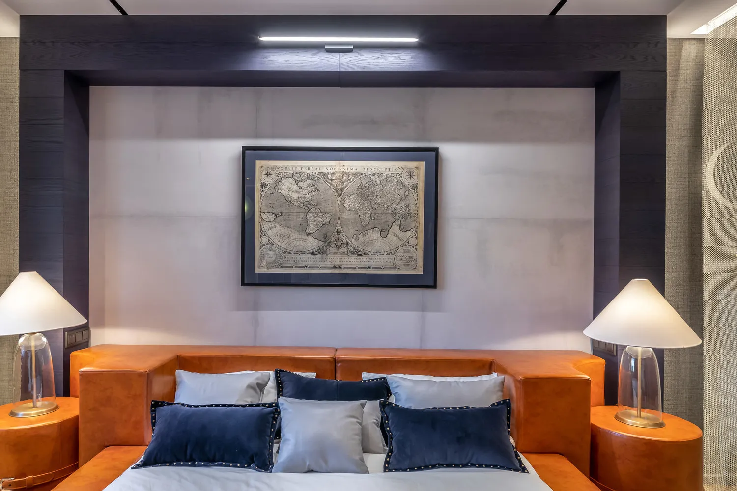 照片:现代loft风格卧室,公寓,技巧,墙面装饰,Loggia,墙面绘画,装饰性墙面处理 – 网站上的照片