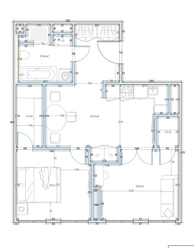 Foto: Distribución moderna, Apartamento, Proyecto de la Semana, Moscú, 40-60 m², Anastasia Lappo, Lappo.Interiors – foto en nuestro sitio web