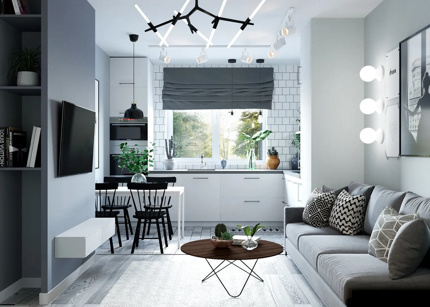 Photo: Living Room in Scandinavian Style, Interior Decoration – photo on our website