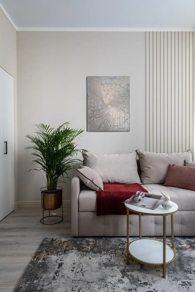 Foto: Sala de estar en estilo moderno, Apartamento, Proyecto de la Semana, Moscú, 40-60 m², Anastasia Lappo, Lappo.Interiors – foto en nuestro sitio web