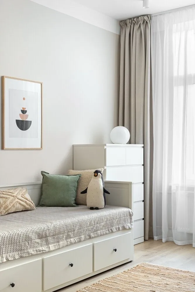Foto: Habitación infantil en estilo Escandinavo, Moderno, Minimalismo, Apartamento, Proyecto de la semana, Moscú, 2 habitaciones, 60-90 metros, María Pashkevich – foto en nuestro sitio web