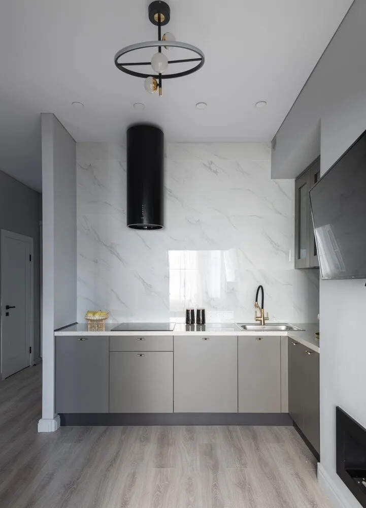 Foto: Cocina y comedor en estilo moderno, Apartamento, Proyecto de la Semana, Moscú, 40-60 m², Anastasia Lappo, Lappo.Interiors – foto en nuestro sitio web