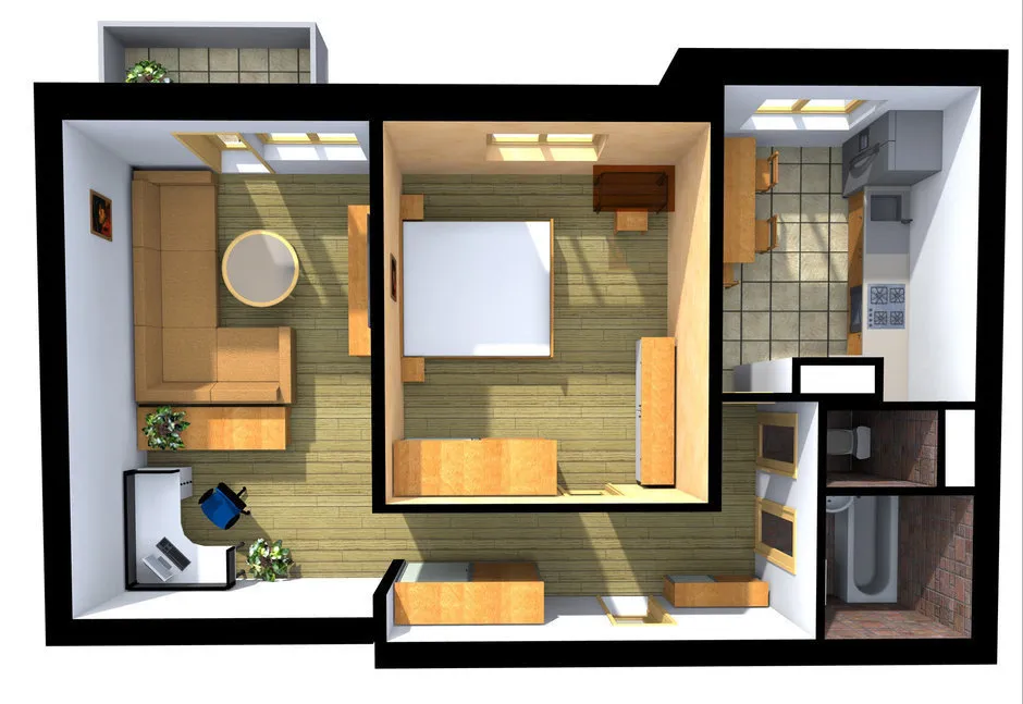 Foto: Planung im Stil , Umgestaltung, Ksenia Chupina, IP-46s, Maxim Paniin, KOPE, II-49, Diana Malceva, P-46, Anastasia Kisileva, Maxim Dzhuraev, P-3 – Fotos auf unserer Website