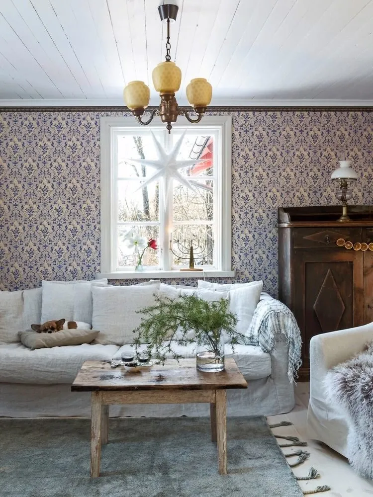 照片：普罗旺斯和乡村风格的客厅，北欧，室内设计，房屋，白色、绿色、灰色、家居和乡村——我们网站上的照片