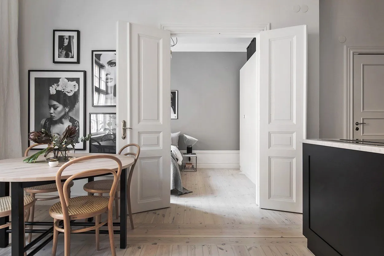 照片：北欧风格，室内装饰，紧凑型公寓，公寓，瑞典 – 我们网站上的照片