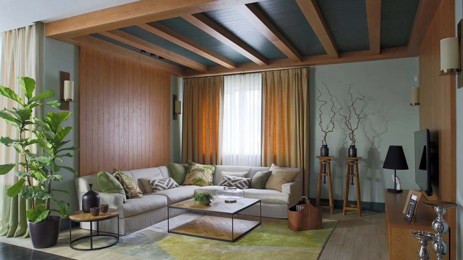 图片：混搭风格客厅，房屋，每周项目，莫斯科地区 – 我们网站上的照片