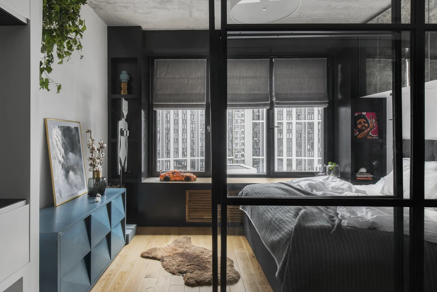 照片：loft风格卧室，指南，Alena Timonina, Andrey Timonin, Forma Domа, Ira Nosova, Diana Bganova, Ekaterina Ulanova, Katya Kuznetsova, Olesya Eranцевa – 照片在我们的网站上