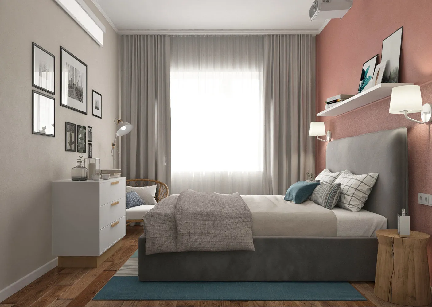 Foto: im Stil, Schlafzimmer, Skandinavisch, Führer, gemütliches Schlafzimmer – Foto auf unserer Website