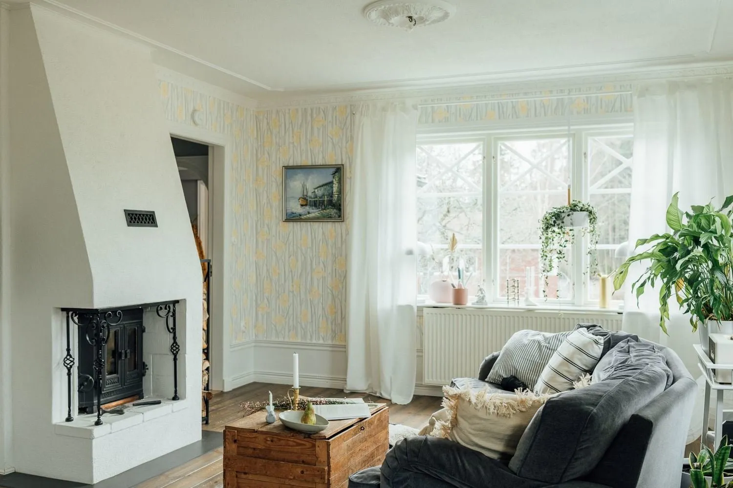 照片：客厅风格，普罗旺斯与乡村，经典，斯堪的纳维亚，折中主义，房屋，瑞典，白色，小屋，斯德哥尔摩，灰色，蓝色，棕色，房屋与小屋，4张或更多 – 我们网站上的照片