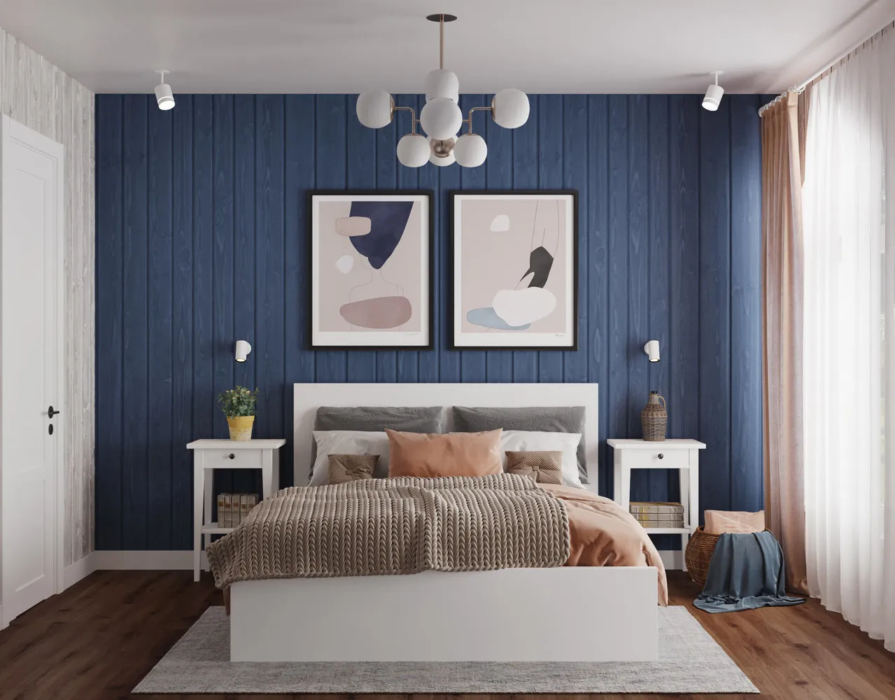 Foto: im Stil, Schlafzimmer, Skandinavisch, Führer, gemütliches Schlafzimmer – Foto auf unserer Website