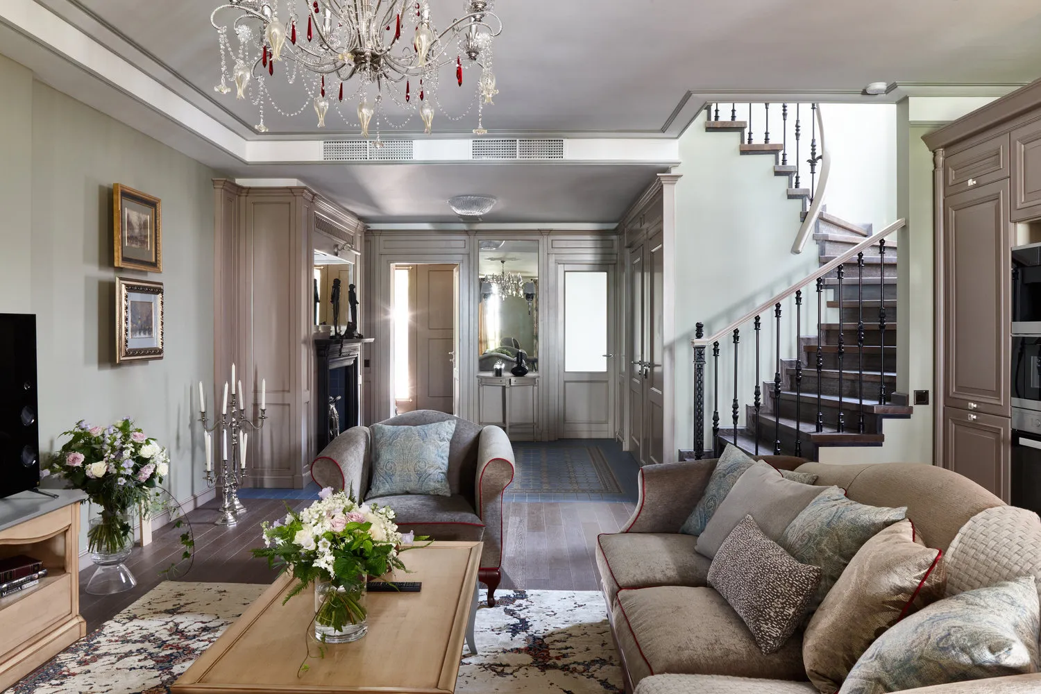 图片：普罗旺斯和乡村风格客厅，房屋，每周项目，斯拉维娜·伊丽娜，4个房间或更多，超过90平方米，ЖК «Sukhanovo-Park» – 我们网站上的照片