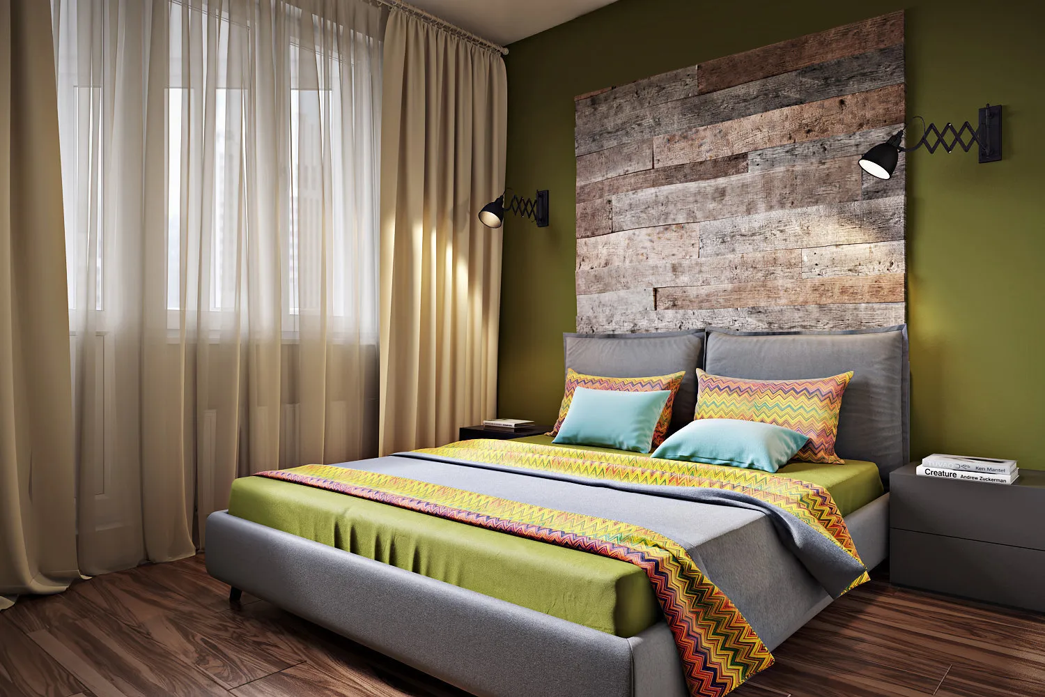 照片:极简风格卧室,指南,伊娜·维利赫科、米拉·季托娃、奥尔加·波戈列洛娃,板式房屋,Cultura-design,Bureau 'Common Area',室内百科全书 – 我们网站上的照片