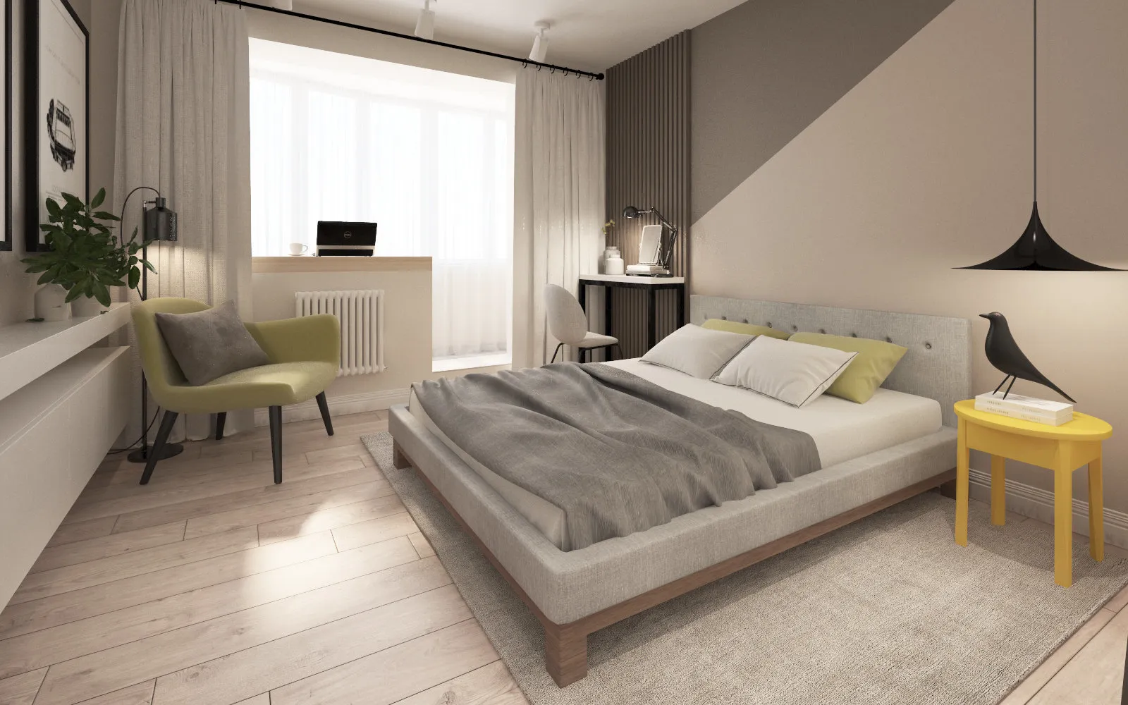 照片:现代风格卧室,指南,伊娜·维利赫科、米拉·季托娃、奥尔加·波戈列洛娃,板式房屋,Cultura-design,Bureau 'Common Area',室内百科全书 – 我们网站上的照片