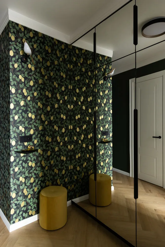 Foto: estilo moderno, vivienda de bajo espacio, apartamento, proyecto del día, San Petersburgo, edificio de panel, 1 habitación, hasta 40 metros, María Kachkina – foto en nuestro sitio web