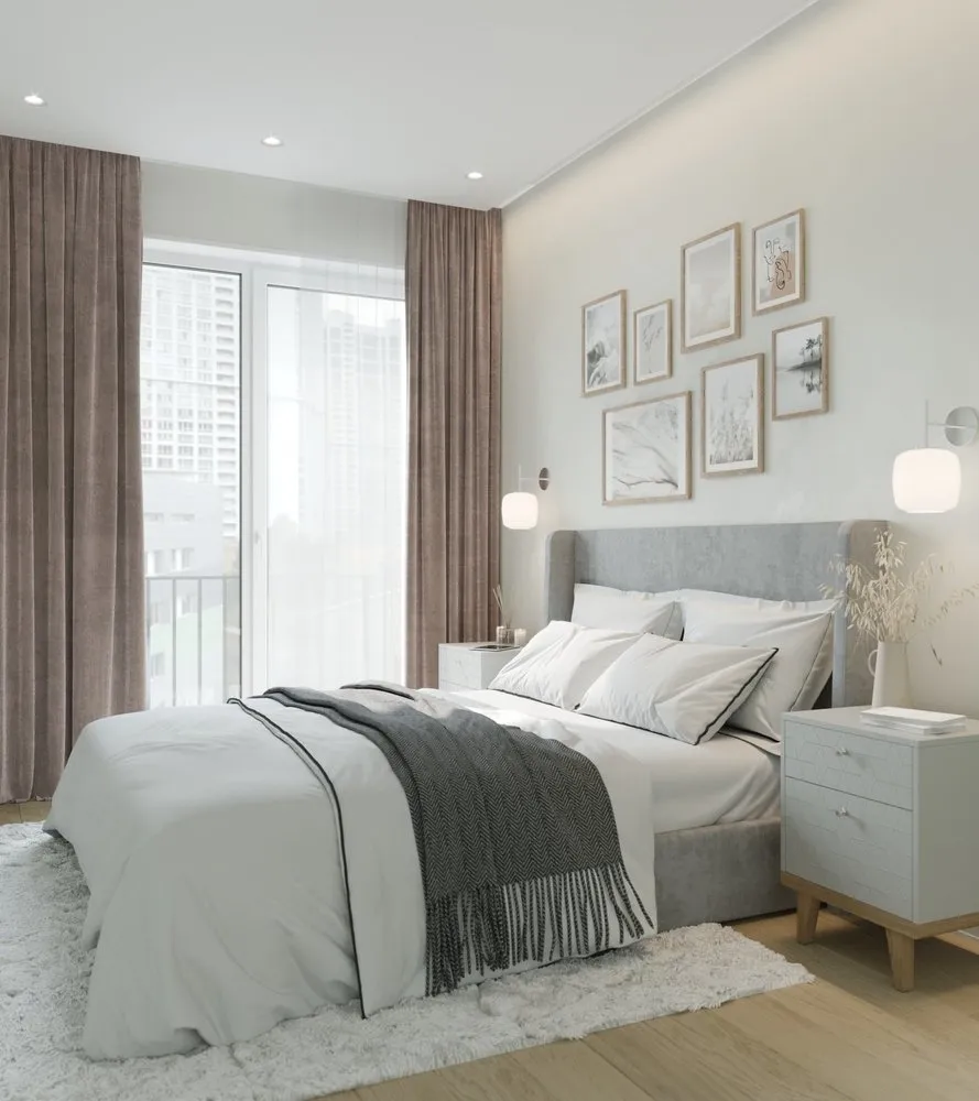 Foto: im Stil, Schlafzimmer, Skandinavisch, Führer, gemütliches Schlafzimmer – Foto auf unserer Website