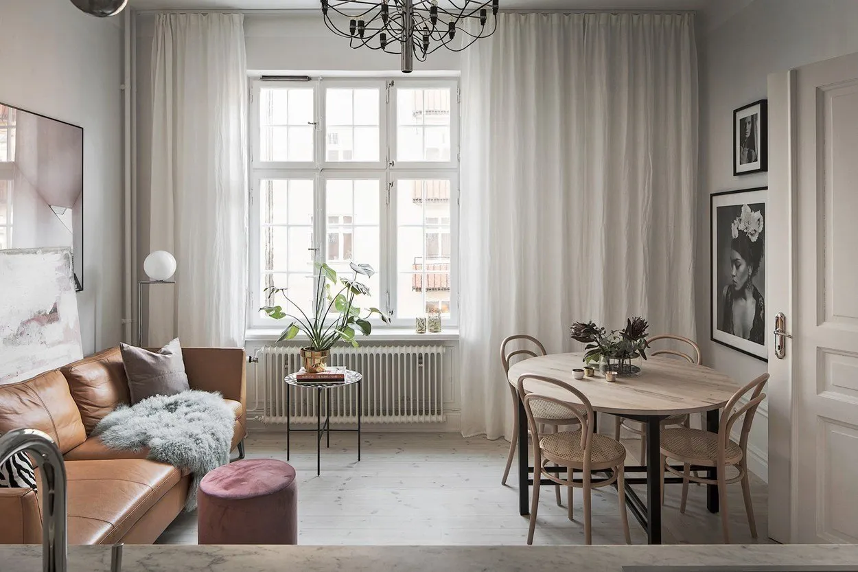 照片：北欧风格，室内装饰，紧凑型公寓，公寓，瑞典 – 我们网站上的照片