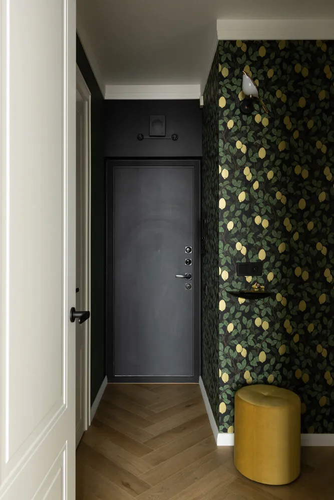 Foto: estilo moderno, vivienda de bajo espacio, apartamento, proyecto del día, San Petersburgo, edificio de panel, 1 habitación, hasta 40 metros, María Kachkina – foto en nuestro sitio web