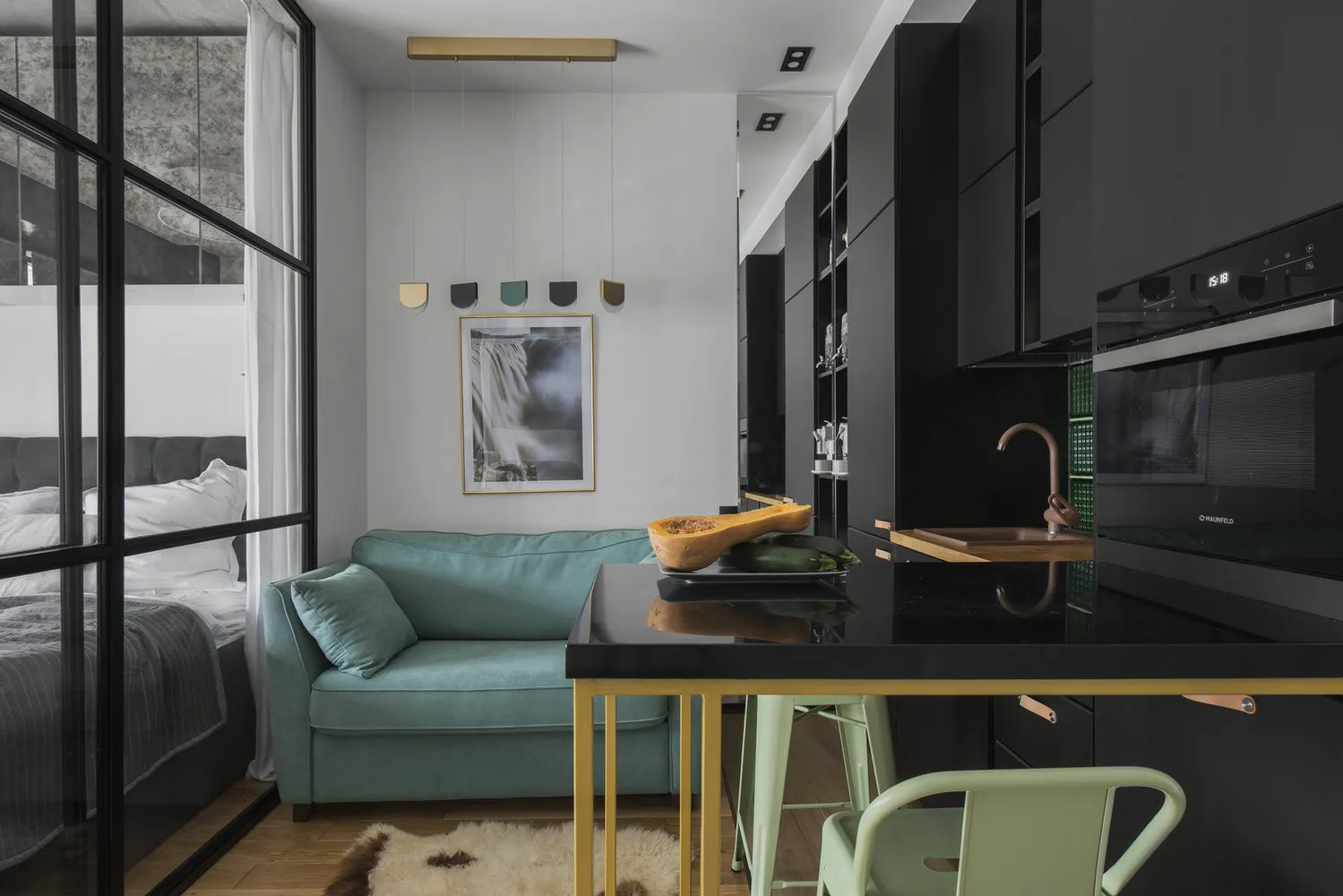 照片：现代风格厨房与餐厅，指南，Alena Timonina, Andrey Timonin, Forma Domа, Ira Nosova, Diana Bganova, Ekaterina Ulanova, Katya Kuznetsova, Olesya Eranцевa – 照片在我们的网站上