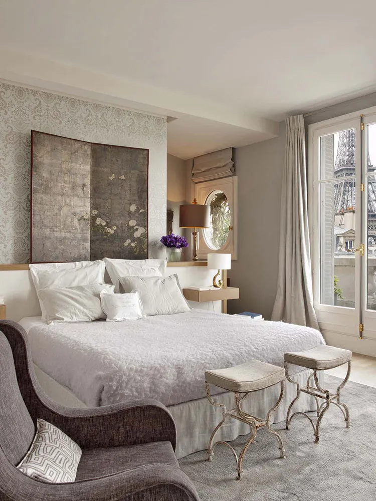 照片：普罗旺斯与乡村风格的卧室，室内装饰，法国巴黎 – 我们网站上的照片