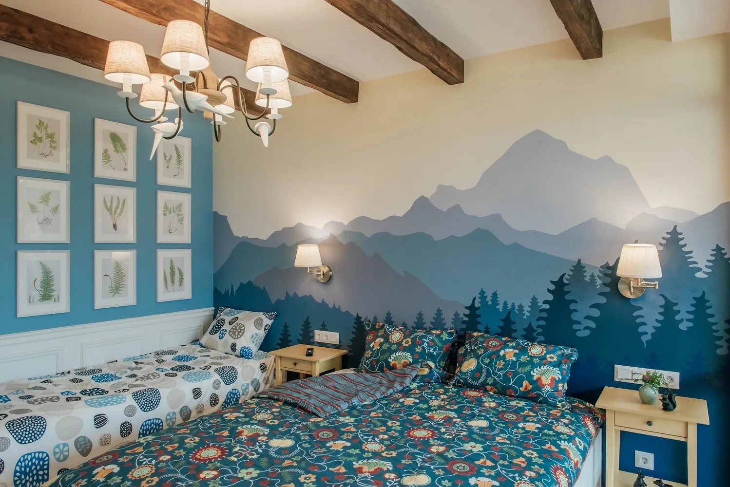 照片:普罗旺斯和乡村风格的卧室,公寓、每周项目、索契、2间房间、40-60平方米、单体砖、红森林、Maxim Noda、Nomax、住房综合体‘Kateryna Alps’ – 我们网站上的照片