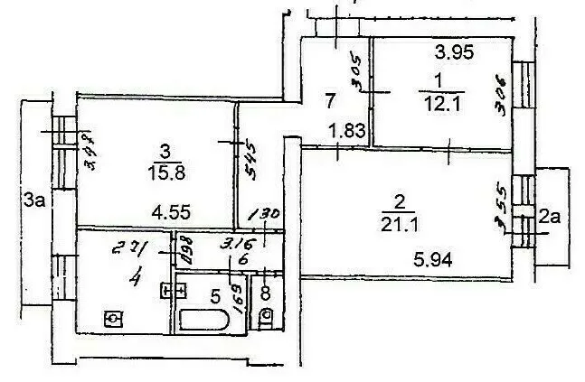Foto: im Stil , Wohnung, Umwandlung, Stalin-Wohnung, 3 Zimmer, 40-60 m² – Foto auf unserer Website