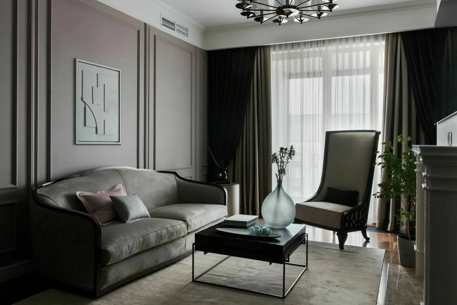 Foto: Sala de estar estilo clásico, Proyecto de la semana, Más de 90 metros cuadrados – fotos en nuestro sitio web