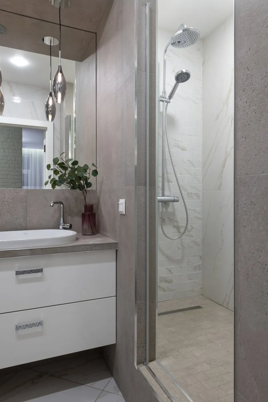 照片:现代、混搭风格浴室,公寓,技巧,2间房,60-90平方米,尤莉亚·戈尔布诺娃 – 我们网站上的照片