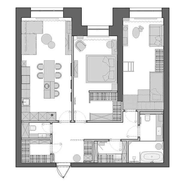 Photo: Interior design, Entry hall, Modern, Apartment, Tips – photos on our website