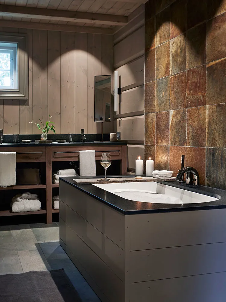 Photo: Bathroom in Provence and Countryside, Scandinavian, Modern, White, Hotel, Minimalism, Green, Beige, Grey, Brown, Guide, Over 90 meters – photo on our website