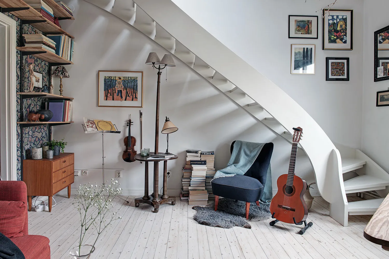 Фотография: Гостиная в стиле Скандинавский, Декор интерьера, Квартира, Швеция, Гетеборг, скандинавский интерьер, Отделка стен, интерьер с кирпичной кладкой, 2 комнаты, 60-90 метров – фото на нашем сайте