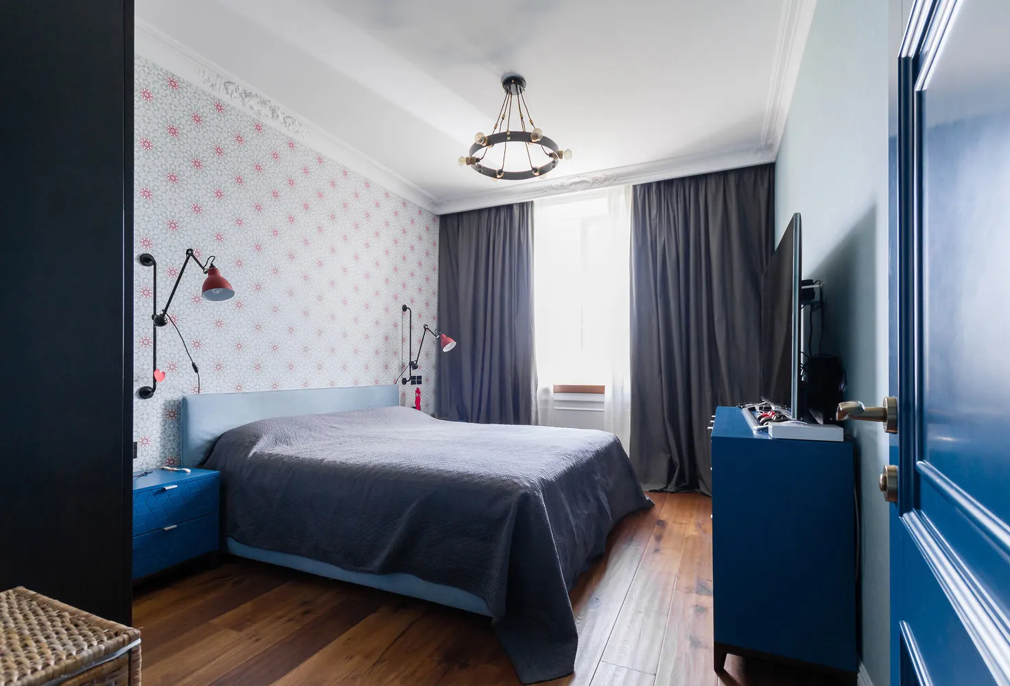 Photo: Eclectic Style Bedroom, Scandinavian, Modern, Apartment, Weekly Project, Moscow, Nikolai Nikitin, Stalin Housing, 3 Rooms, 60-90 Square Meters – Photo on Our Website