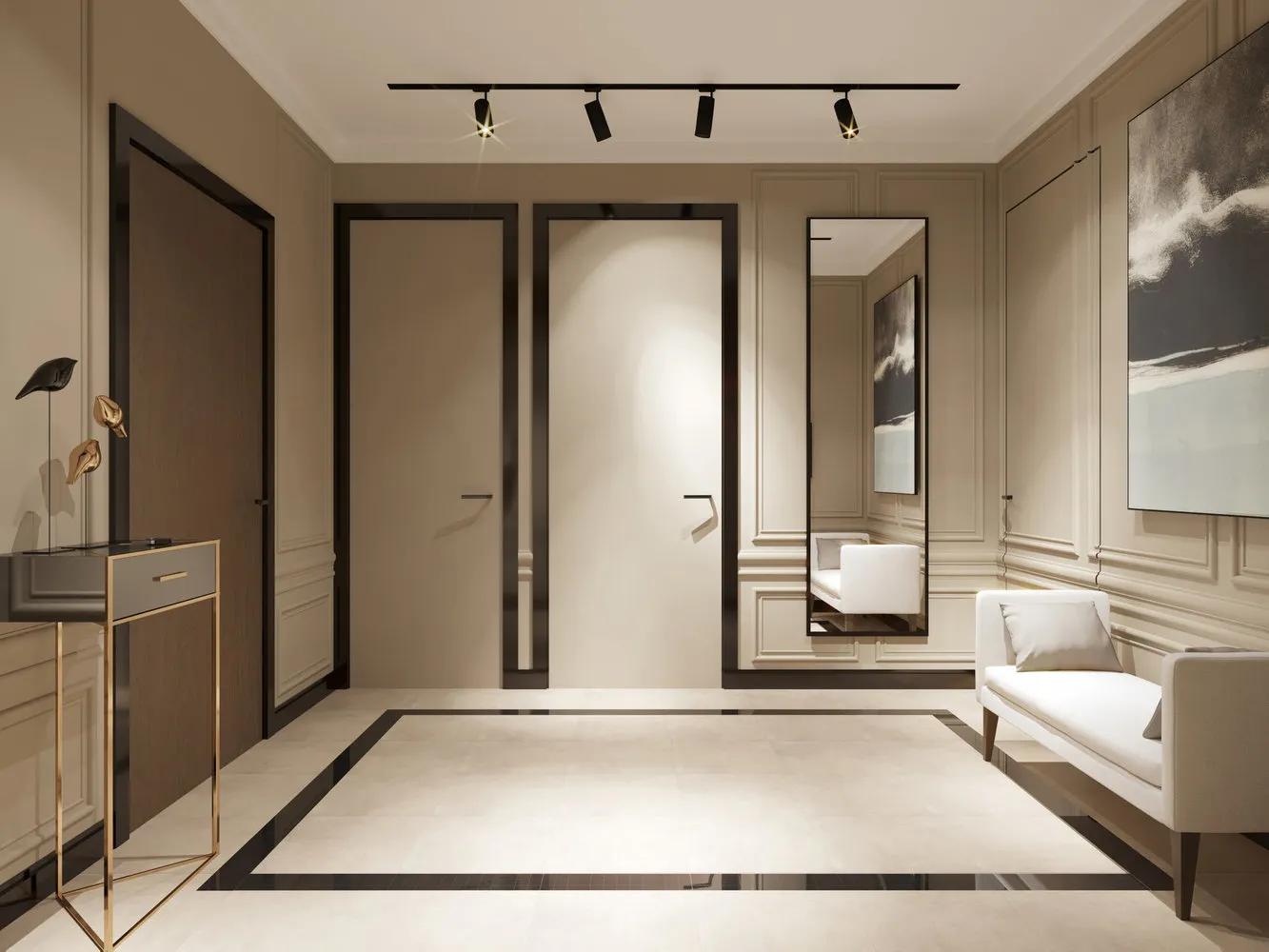 照片:现代风格过道,指南,Dasha Ukhlinova,Design Hack,Studio 3.14,Int2 Architecture,Ariana Ahmad,Tatiana Karyakina,Alena Chekalina,Olga Solnyshkova,Julia Belayeva,Maria Chirkina,隐藏门 – 我们网站上的照片