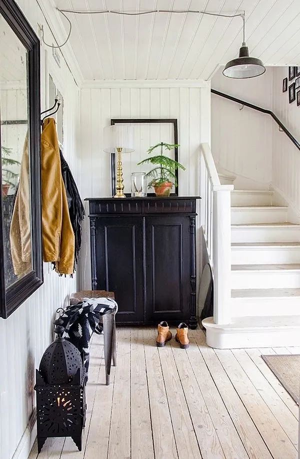 Photo : Entrée en style scandinave, Décoration d'intérieur, Maison, Suède, Dacha – photo sur notre site