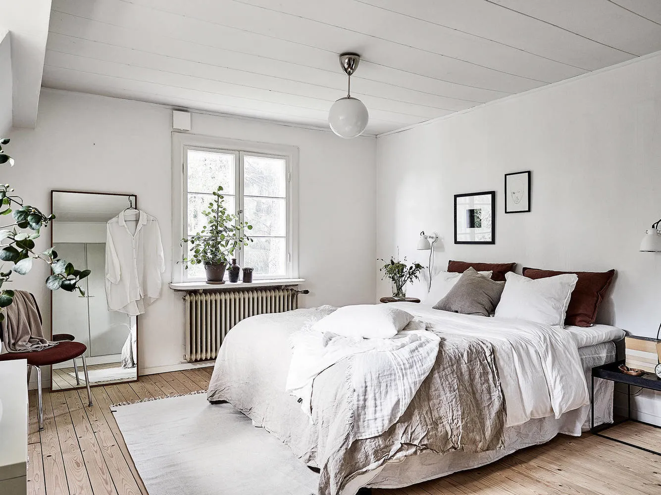 Photo: Bedroom in Scandinavian style, Interior decoration, House, Cottage, House and cottage – photo on our site